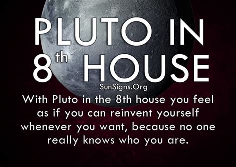 Both <b>Pluto</b> and the <b>8th</b> <b>house</b> are associated with death. . Pluto in 8th house scorpio